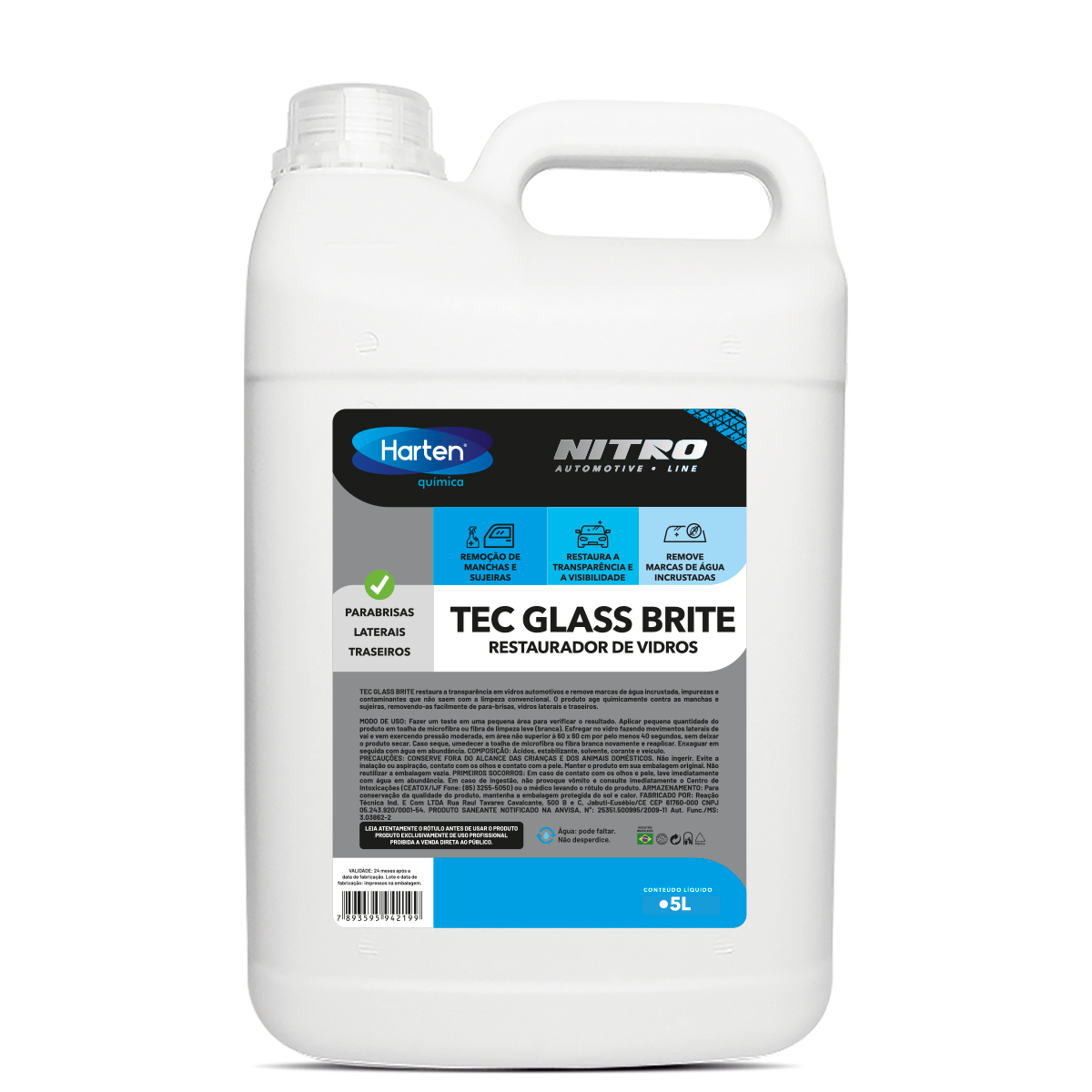 Tec Glass Brite- Restaurador de Vidros