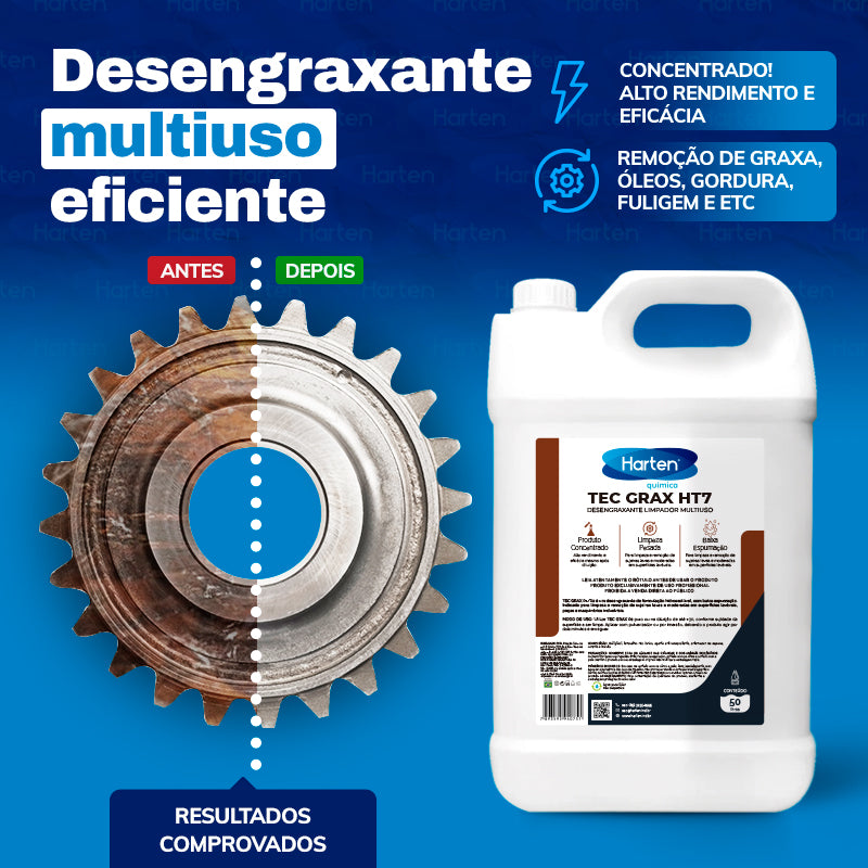 Grax HT7 - Desengraxante HT7 Limpeza Pesada Multiuso Removedor