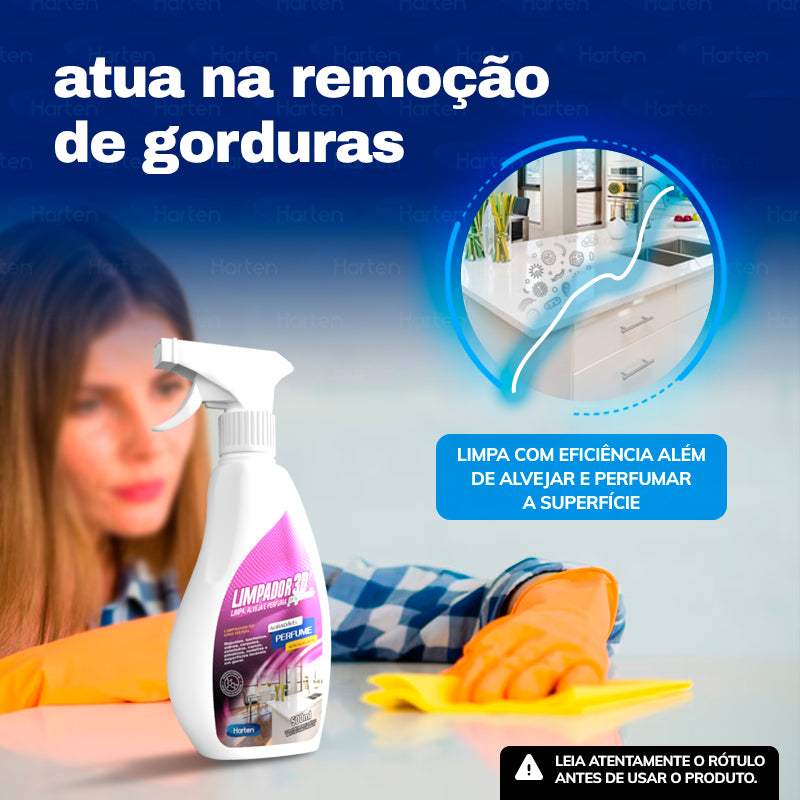 Limpador 3D- Multiuso Limpa Tudo Alveja Perfuma
