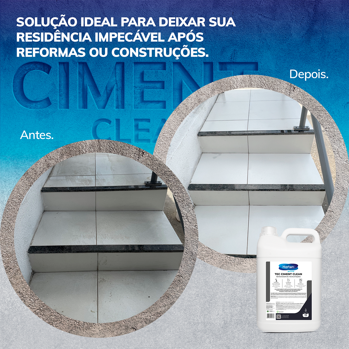 Ciment Clean- Limpador Pós Obra Limpa Piso Rejunte Sanitário