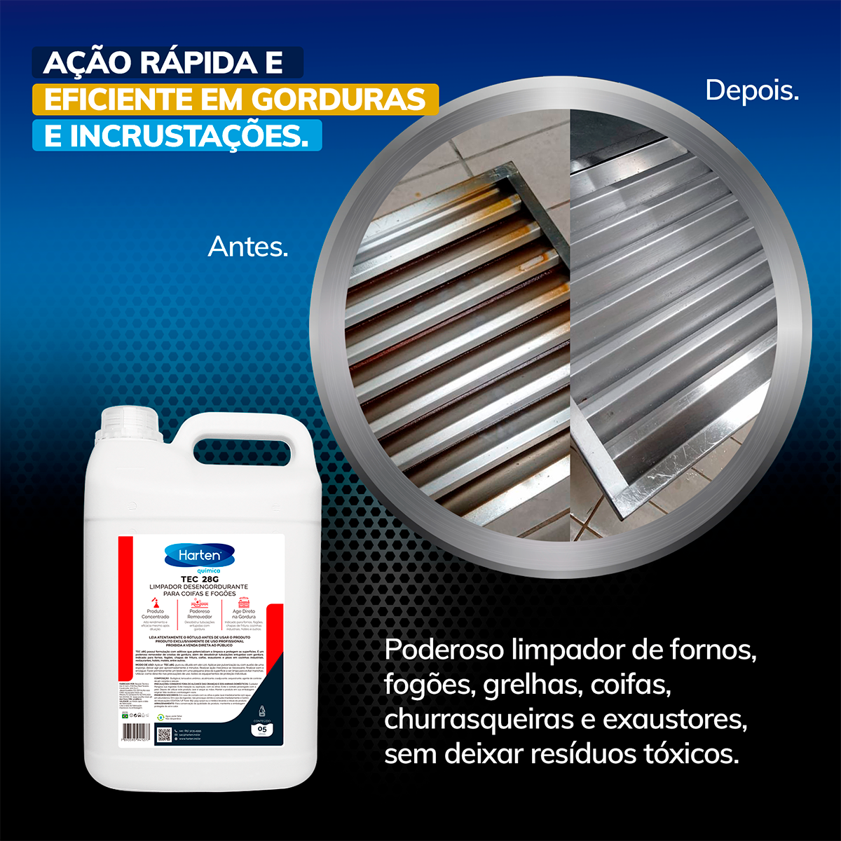 Tec 28G- Tira Gordura Limpa Chapa Fogão Coifa