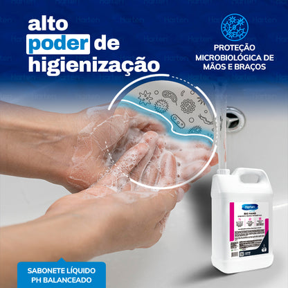 Bio Hand -Sabonete Líquido Antisséptico Sem Aroma 5 Litros