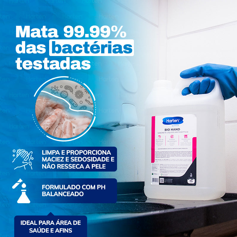 Bio Hand -Sabonete Líquido Antisséptico Sem Aroma 5 Litros