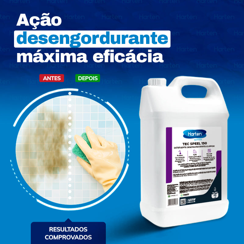 Speel 190 - Detergente Desinfetante Desengordurante Clorado 5litros