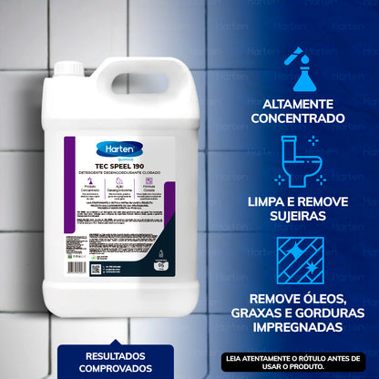 Speel 190 - Detergente Desinfetante Desengordurante Clorado 5litros